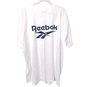 Men’s Vintage 1996 Reebok T-Shirt White Blue & Green Vector Logo Retro 90’s XXL